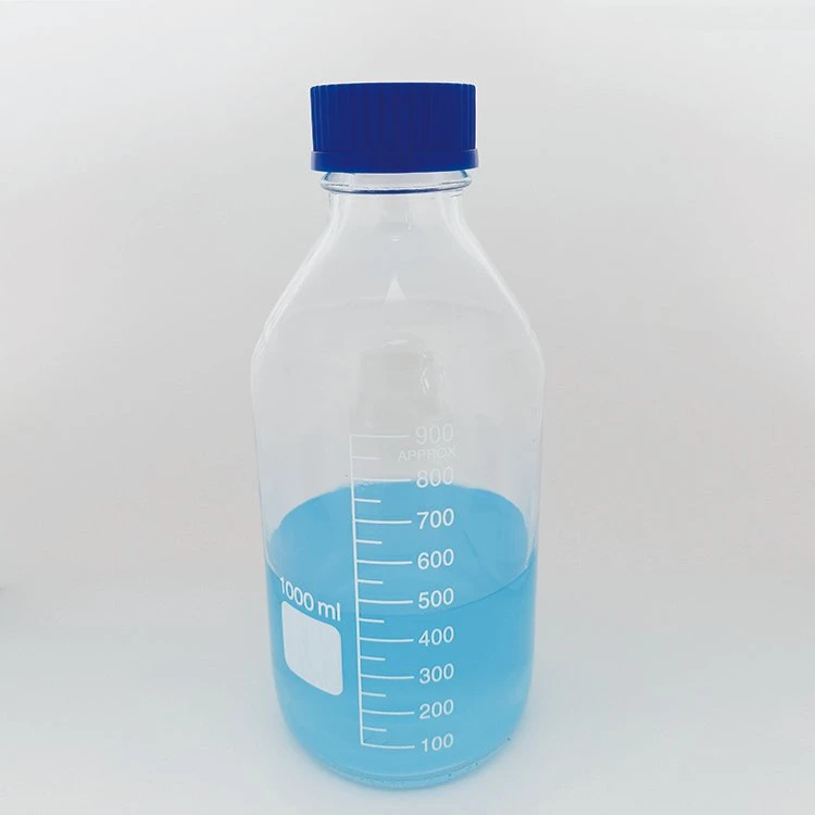 Reagent Test 1000ml Wide Mouth Media Storage Lab Glass Bottle with Gl80 Blue or Orange Screw Lid