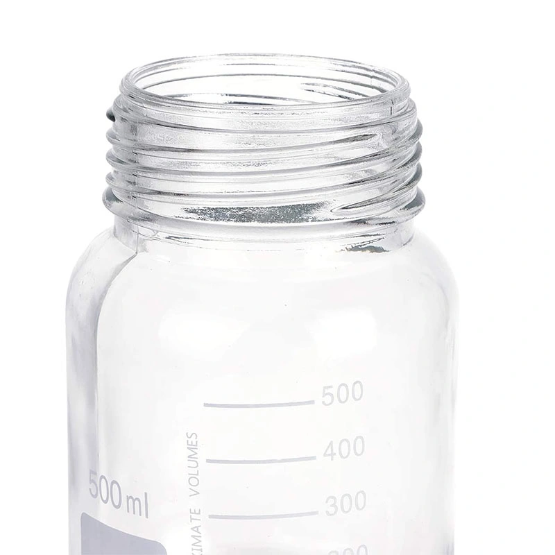 500ml Wide Mouth Reagent Media Storage Lab Glass Bottle