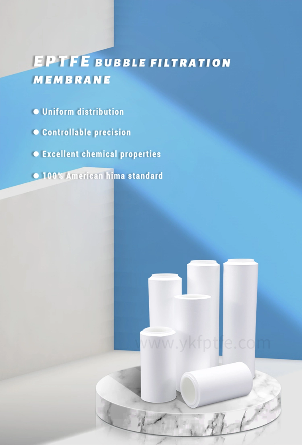 UNM 0.45um ePTFE Membrane PTFE Vent Filter for Lab