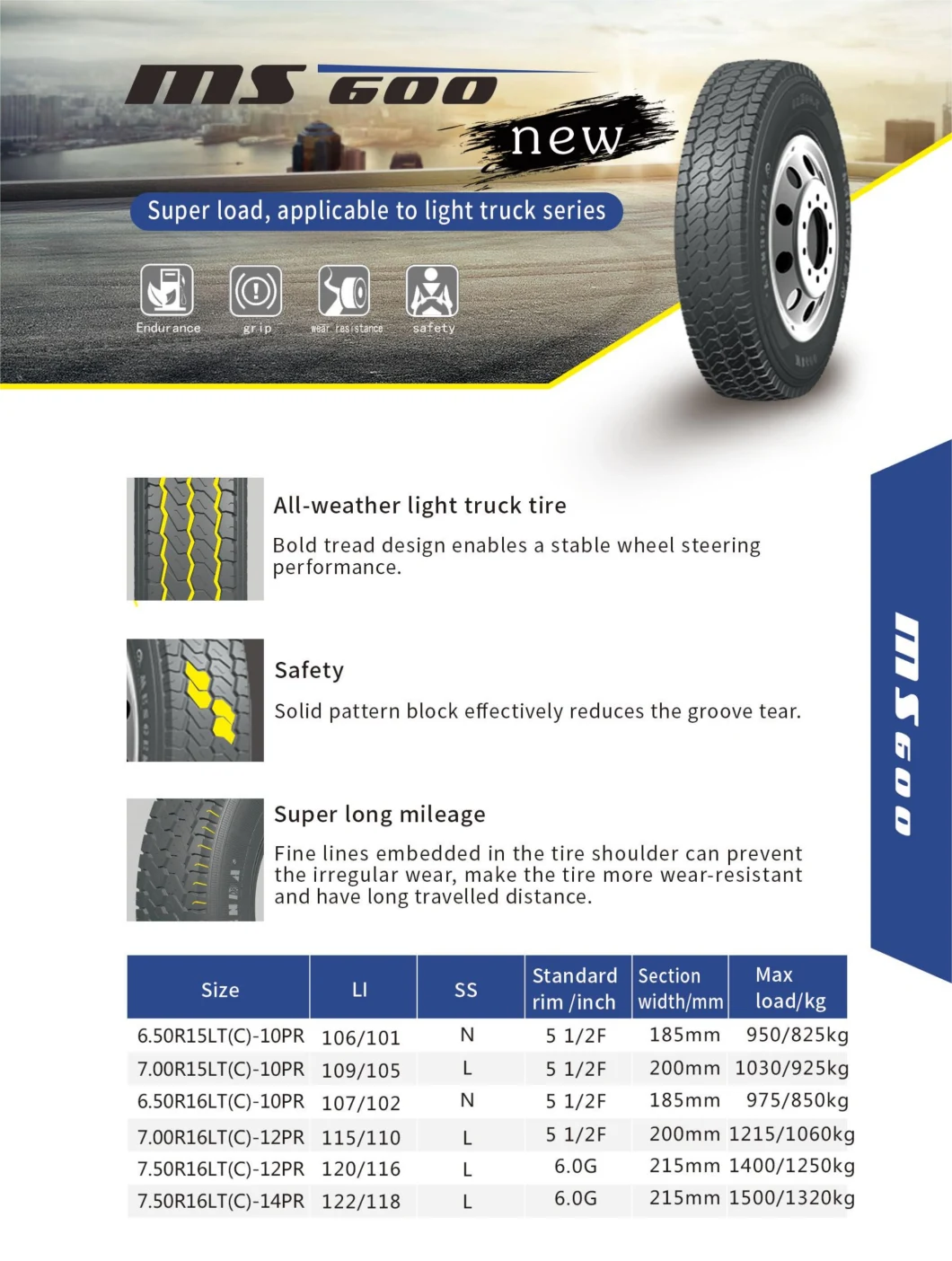 PCR Super Load, Applicable to Light Truck Series