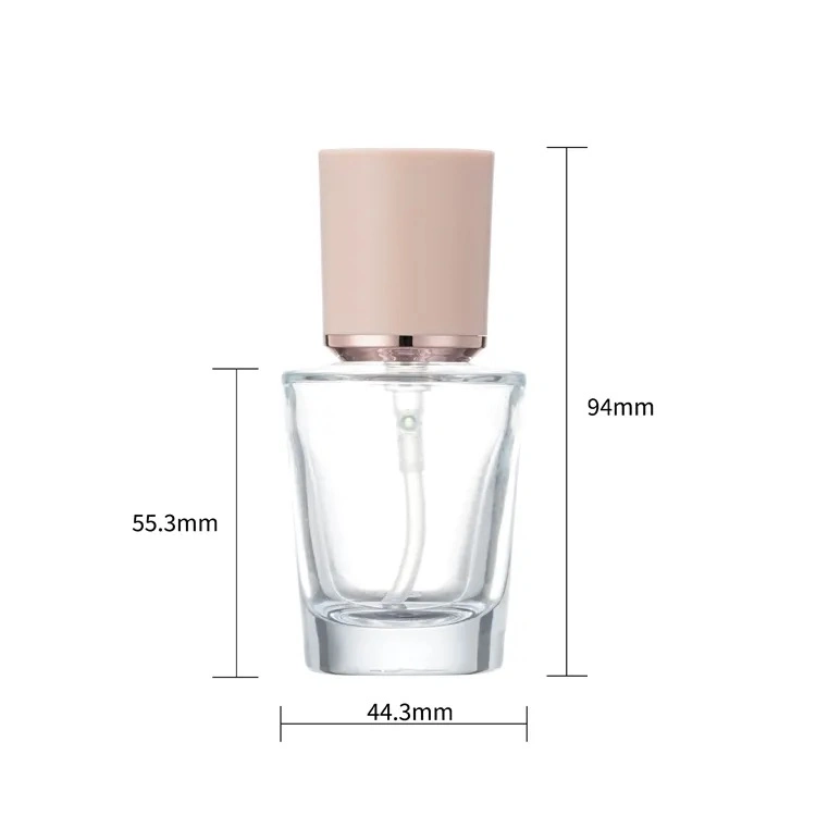 Cosmetic Packaging 30ml Frosted Clear Glass Makeup Liquid Foundation Bottl