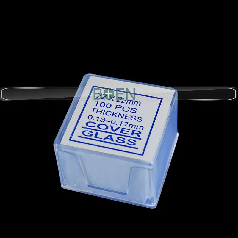 Крышка лабораторного микроскопа стеклянная 22х22мм 18х18мм